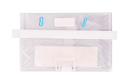 Housse de sonde échographique à surface adhésive